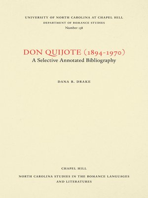 cover image of Don Quijote (1894-1970)